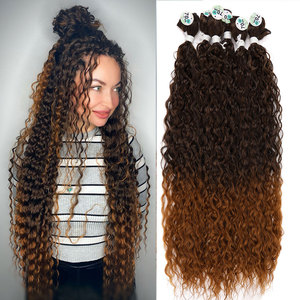 32inch Synthetic Afro Kinky Curly Hair Bundles Anjo Plus Org