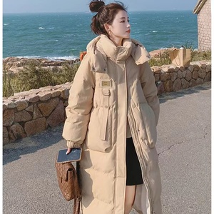 炸街羽绒棉服女冬季2023年新款中长款高级感加厚韩系温柔棉衣外套