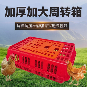 鸡笼周转箱成鸡鸭鹅家禽运输框家用鸽子兔子笼大号塑料加厚养殖笼
