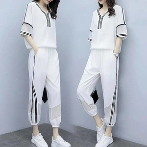 YD休闲运动套装女2024夏季新款韩版宽松显瘦胖妹妹时尚两件套
