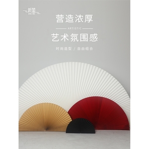 风琴式纸扇中国风复古工艺品摄影扇子橱窗装饰拍摄创意摆件展示品