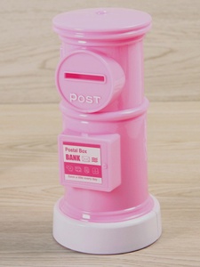 邮筒邮箱创意可爱存钱罐塑料储蓄罐儿童生日小礼物储钱罐