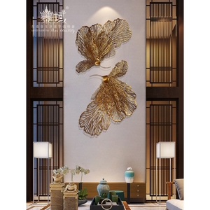 促销东南亚铁艺金属壁饰中式设计师软装饰品会所餐厅客厅创意挂件