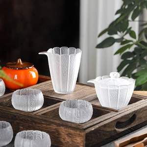新款耐热玻璃云雾防烫茶具套装功夫茶杯玻璃盖碗家用耐高温泡茶器