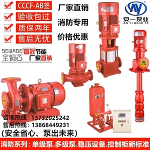 立式消防泵液下泵消防增压稳压设备高压消火栓泵喷淋泵离心水泵