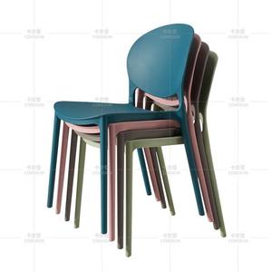 卡奈登办公椅子会议室可堆叠靠背椅培训椅塑料(ZT33-D04椅5张起