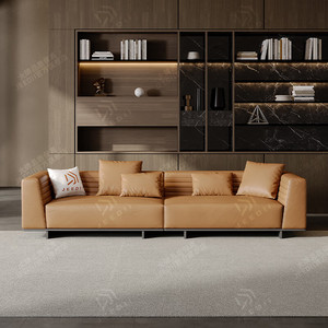 BIFEI意式极简真皮沙发客厅现代简约大户型直排设计师款罗杰沙发