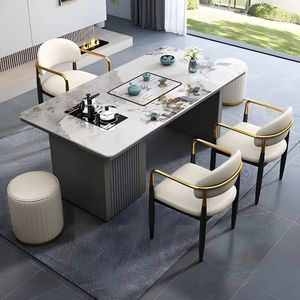 楠运岩板茶桌椅组合现代简约家用多功能茶桌办公室茶几茶具一整套
