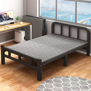 自然艺和折叠床单人1米2家用简易小床成人出租房结实铁床宿舍硬板