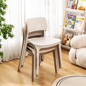 卓禾(家具)塑料椅子家用简易舒适加厚靠背椅简约现代网红凳子餐椅