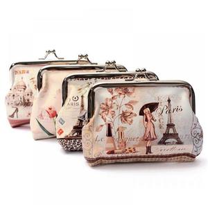 Women Vintage Printing Coin Purses Girl Hasp Change Wallet L