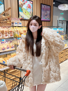 韩式chic减龄羊羔毛棉服外套男女冬季高级感加厚百搭毛茸茸棉衣潮