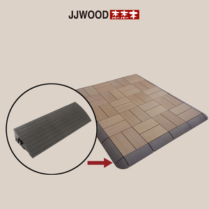 DIY小地板阳台拼接地板户外庭院压线条自铺木塑封边条护板转角件