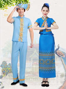 云南傣族舞蹈服装男女成人艺考西双版纳少数民族壮族葫芦丝演出