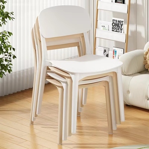 塑料餐椅家用加厚餐桌靠背椅子现代简约出租屋客厅备用凳子