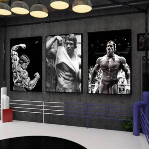 健身房装饰画施瓦辛格健美明星挂画肌肉男励志运动宣传海报壁画