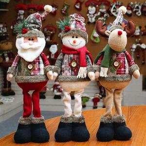 Christmas Dolls e Decor New Year Ornament Reindeer Snowman S