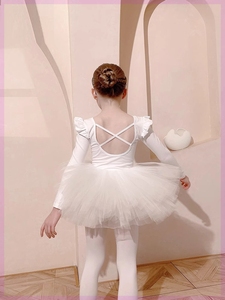 巴拉巴柆清货舞蹈服儿童女春秋季白色女童中国舞练功服幼儿芭蕾舞