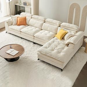 顾家家居科技布实木沙发羽绒乳胶防水免洗布艺沙发简约客厅小户型