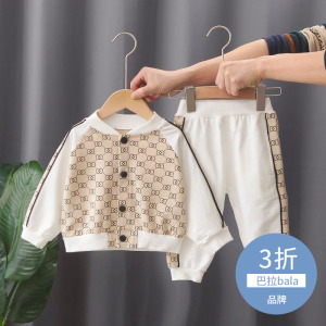 男童新款韩系宝宝春季长袖两件套1-5岁婴儿套装男宝宝春秋休闲衣
