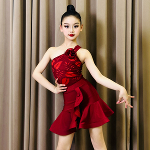 青禾元舞拉丁舞服女童2024夏季新款练功服少儿训练服儿童表演服舞