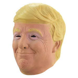 万圣节美国总统特朗普面具乳胶人物面具头套川普面具搞笑扮演头套