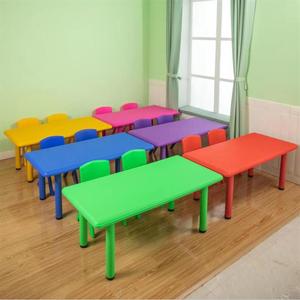 幼儿园桌椅宝宝儿童早教学习可升降长方形塑料桌子画画课桌椅家用