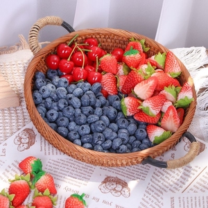仿真水果蔬菜模型樱桃树莓小水果果蔬摆件橱窗装饰摆件拍摄道具