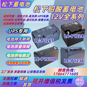 松下阀控式蓄电池LC-P12V100A65A38A24A17A12A7Ah机房UPS直流屏.
