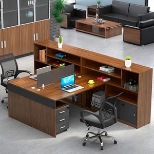 办公室职员桌椅组合四人工位财务办公桌两人面对面双人办公桌对坐