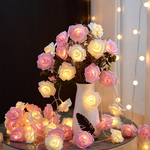 氛围灯彩灯玫瑰花灯串求婚室内布置装饰生日少女心房间布置场景