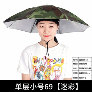 懒人头戴式钓鱼伞帽头戴式雨伞帽防晒太阳帽头顶伞遮阳防雨帽伞