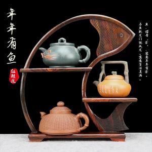 大红酸枝实木小博古架多宝阁红木茶具架古玩盆景茶壶展示仿古中式