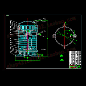 空调用涡旋式压缩机结构设计CAD图纸 说明书 机械设计 58