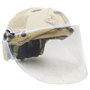 一体加长透明防风镜片防暴面罩 FAST头盔导轨 CS护脸防BB弹防打脸