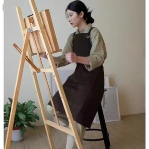 围裙画画专用女美术生成人画室油画围兜工作服绘画水长罩衣工作服