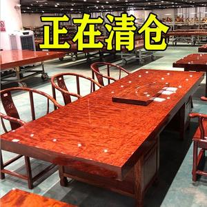 实木大板茶桌巴花奥坎原木茶台老板办公桌餐桌书桌面画案工作台