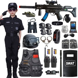 儿童特警服套装警察警官表演服特警服cosplay服装玩具装备演出服