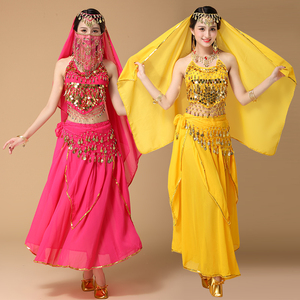 2024新款印度舞蹈服装套装成人天竺少女性感肚皮舞传统女装演出服