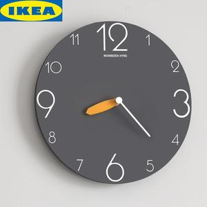 IKEA宜家挂钟客厅钟表简约时尚家用时钟挂墙挂表创意灰石英钟