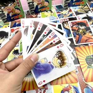 名侦探柯南扑克牌54张创意高颜值卡通呆萌少女心ins日系精美趣味娱乐桌牌游戏卡牌纸牌创新玩法图案不重复。