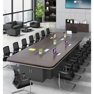 简约现代会议桌长桌大型会议室开会培训桌子员工洽谈办公桌椅组合
