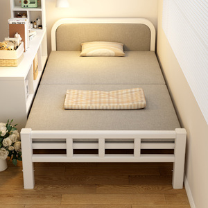 折叠床家用单人床卧室加床1米2成人租房简易双人午休小床硬板铁床