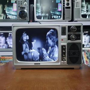 70-80年代黑白电视老式黑白电视机黑白电视可播放.彩色电视机