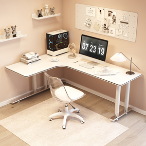 转角书桌家用L型墙角桌子拐角电脑桌卧室书房轻奢现代简约工作台