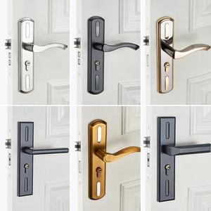 家用门锁卧室室内房间铝合金门把手卫生间木门通用型锁子锁具静音