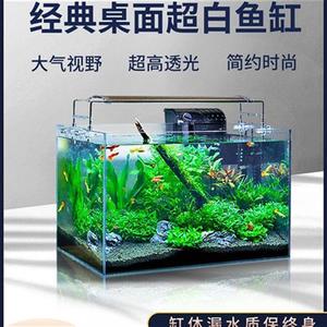 养金鱼的专用缸观景和鱼混养带乌龟的玻璃缸氧气篮虾花共生态草刚