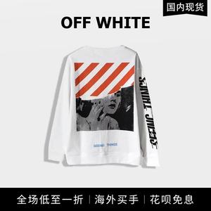 off white卫衣玛丽莲梦露经典印花OW圆领宽松长袖衫