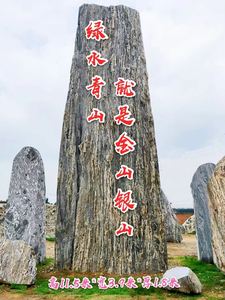 广东泰山石刻字大型景观石曲阳雪浪石天然风景石原石自然石影壁石