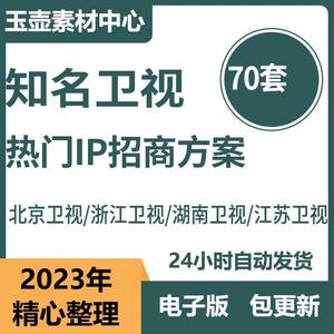 知名卫视热门IP招商策划方案案例模板2021活动北京卫视浙江卫视